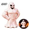 Sturdy PLA Sculpture 3D Printed Buff Ghost Figurine, Funny Muscle Desktop Creative Holiday Gift Ornament, Spooky Halloween Decor, Novelty Home