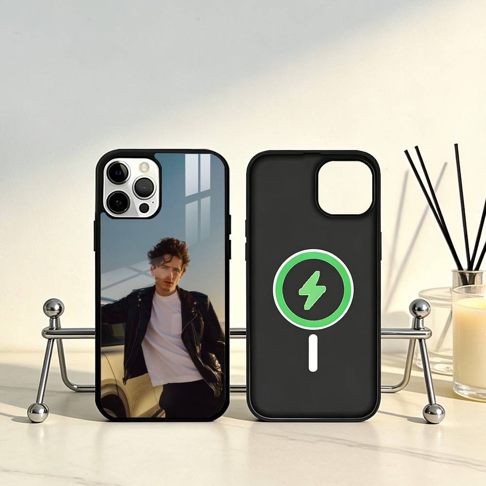 Timothee Chalamet Phone Case For iPhone17,16,15,14,13,12,11 Plus,Pro Max Magnetic For Magsafe Wireless Charging