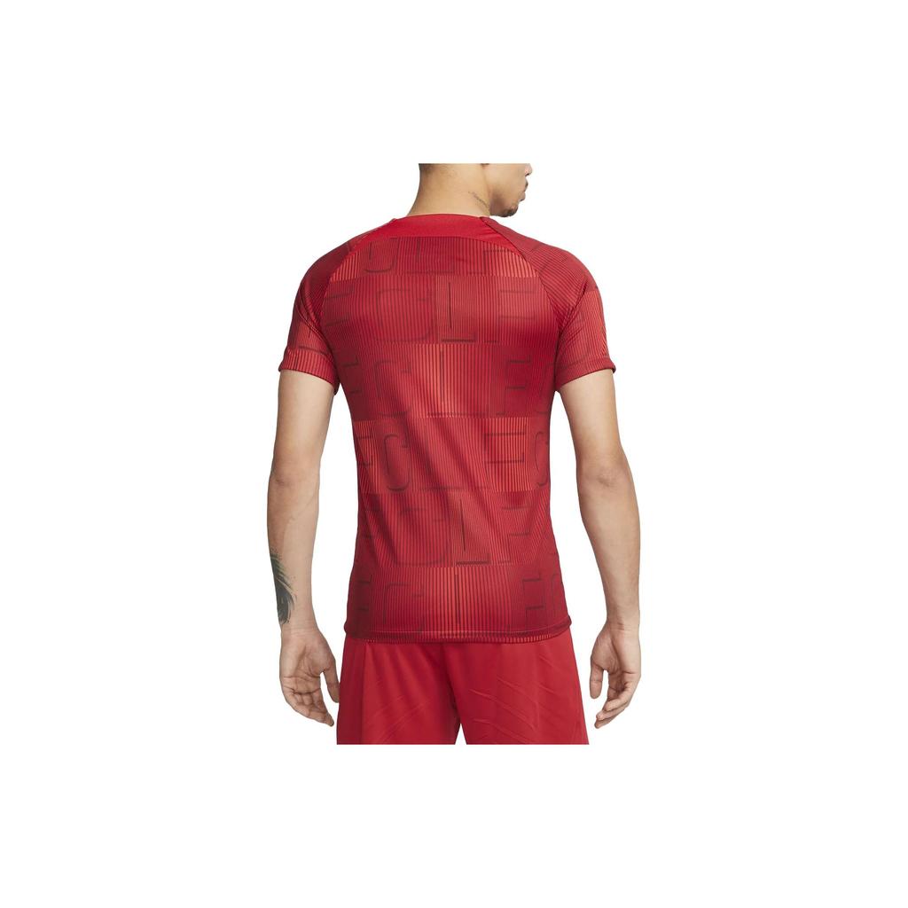 Nike T Shirts Men's Red Crew Neck Moderate Straight Fit DX3614-688