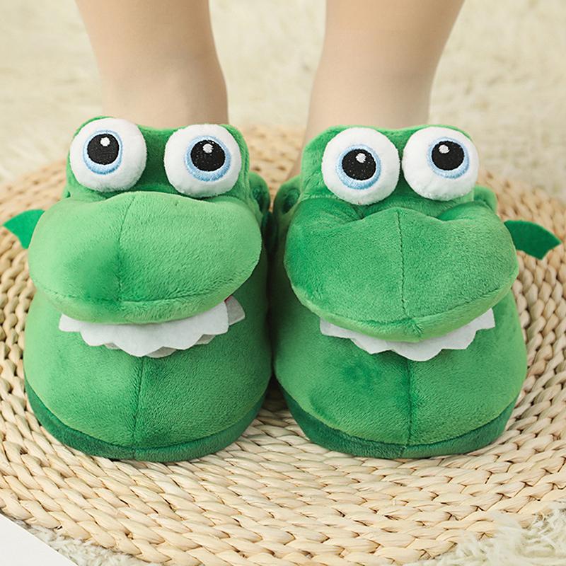 Crocodile Cotton Slippers Cartoon Moving Funny Walking With Open Mouth And Dancing Warm Comfortable Christmas Gift Kids Girl Boy