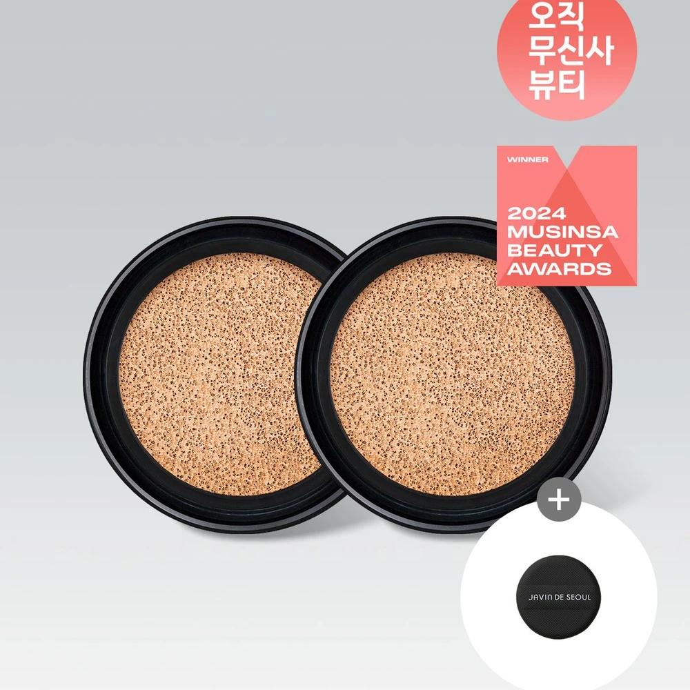 [Pack of 2] Wink Foundation Pact Refill (+1 Puff Included) No. 24 Cover Natural