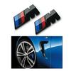 2x BMW M Sport Znak Lesklý Černý Samolepka Boční Křídlo Blatník Znak 45x15mm