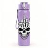 1PC Rock Hand Skull Sign 750ml Color Plastic Sports Water Bottle Leakproof Flip Straw Lid Suitable for Sports Office Home Use