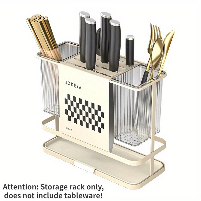 

1PC Multi Functional Kitchen Storage Rack, Where Chopsticks, Knives, Forks, and Spoons Can Be Stored Uniformly белый