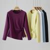 "2025 Autumn/Winter French Slim Fit Long Sleeve Women's Base Layer Tee”