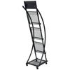 VidaXL Porte-revue 40 x 32 x 131 cm Noir A4 30098