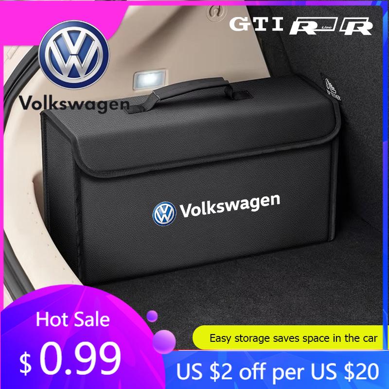 2026 Horké Pro Volkswagen VW Přenosný Úložný Box do kufru auta Skládací Organizér Příslušenství Pro VW GTI Polo Golf Passat Tiguan Arte