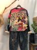 Autumn Winter Knit Loose Casual Long Sleeve Sweater with New Print Pattern