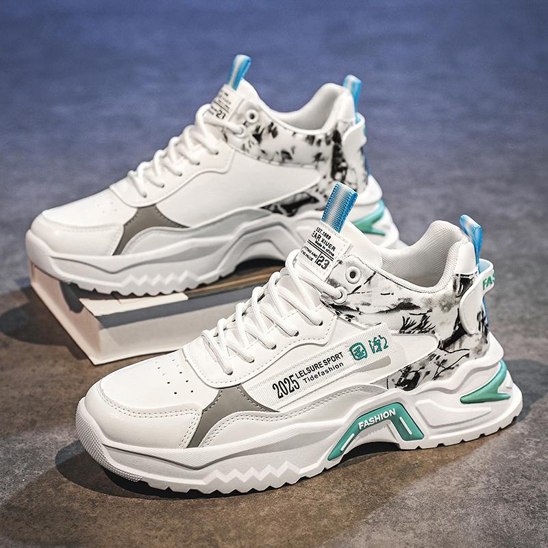 

Мода 2025 Роскошные мужские вулканизированные туфли Летние повседневные кроссовки для мужчин Уличные беговые Платформа Дизайнерские для скейтборда Tenis Masculino 39 зелёный