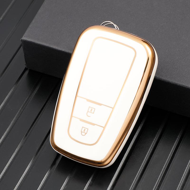 TPU 2 3 Buttons Car Key Fob Cover Case Holder Shell for Toyota Rav4 2021 Hybryd Camry 70 2020 Prado Corolla Sedan 2019 Keychains