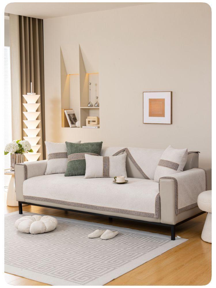 Luxe Bankkussen Anti-slip Meubel Stofbeschermer Doek Bank Handdoek Chenille Bankhoes voor Woonkamer Huisdecoratie 4 Seizoenen Universeel Zitkussen