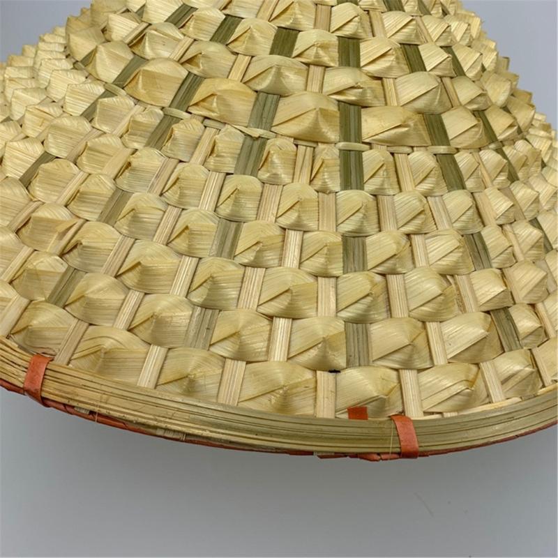 Oriental Hat Bamboo Weave Hat Asian Style Comfortable Fit Ideal for Gardeners Farmers and Vintage Fashion Lover