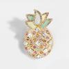 Trendy European American Pineapple Earrings Fashionable Crystals Women For