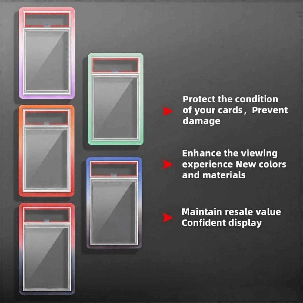 Trading Card Soft TPU Frame Shock Absorption Matte 35PT Protective Case Lightweight Tight Fit Rating Cards Holder Drop-resistant