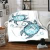 1Pc Oceanic Sea Turtle Art Blanket Soft And Comfortable Casual Warm Camping Travel Christmas Halloween Xmas Gift M928741