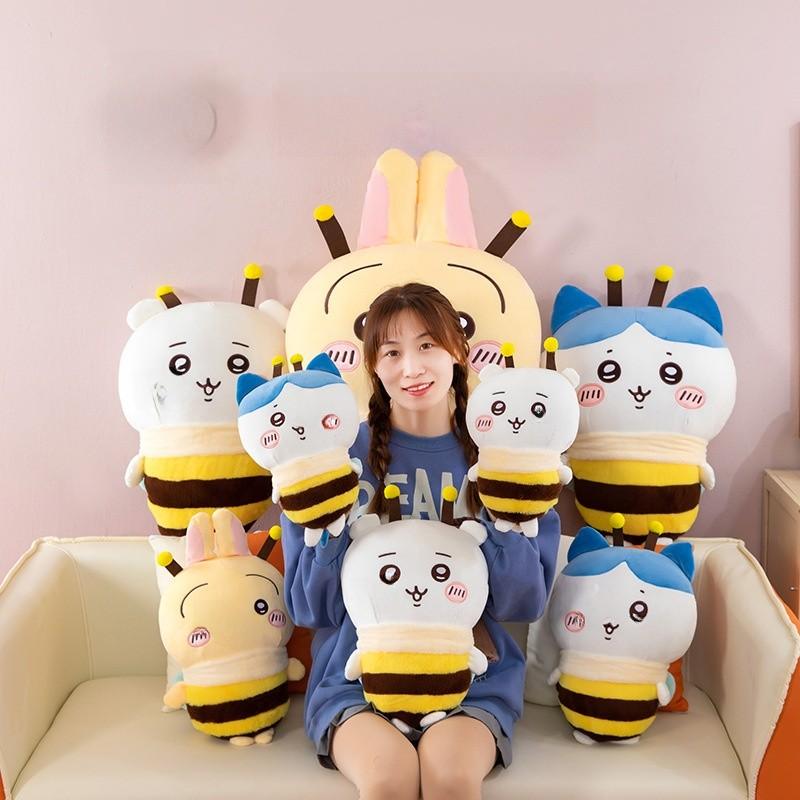 Plush Toy Bee Series Cute Cartoon Giji Character Backrest Stuffed Animal For Kids And Teens