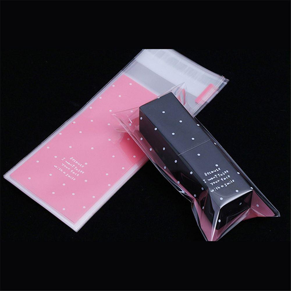 100pcs/lot Cute Bow Self-Adhesive Party Supplies Plastic Pocket OPP Bags Lipstick Bag Gift Packages