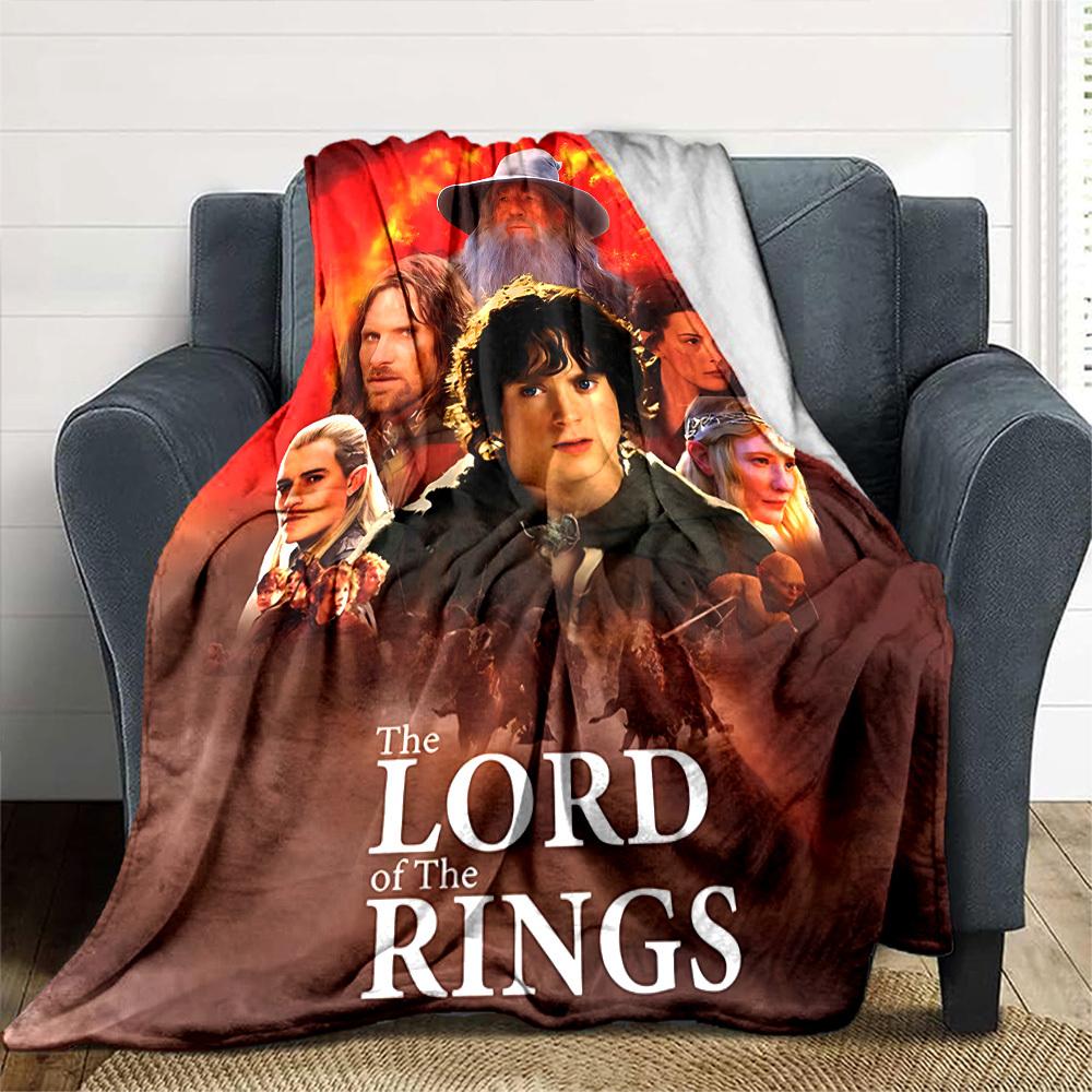 1pc The Lord of The Rings Flannel Blanket Soft Warm Throw for Home, Office, Travel, All-Season Cozy Bedding GiftL1268