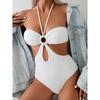 Maillot de bain une pièce sexy rembourré pour femmes Trikini Maillot de bain blanc Body Maillot de bain Vêtements de bain Vêtements de plage