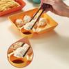 Multi-Purpose Dumpling Plate With Vinegar Plate Snack Dish 2-Grid Spices Dish Dumplings Dessert French Fries Ketchup Holder