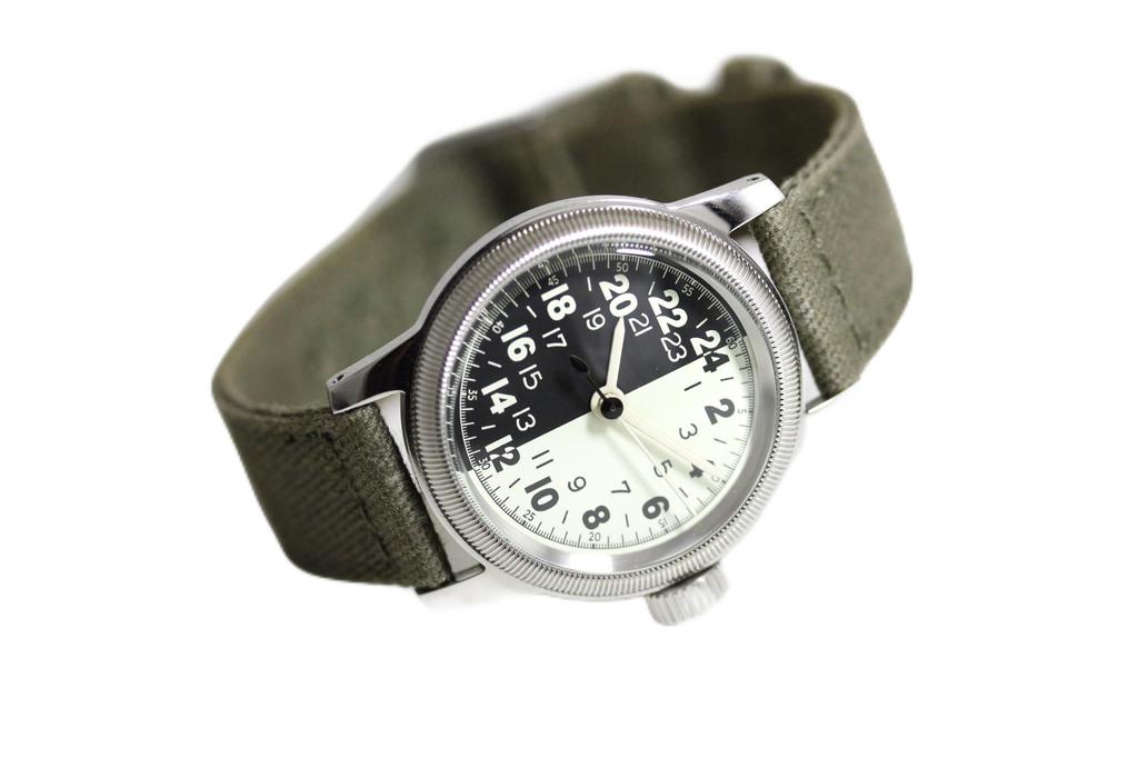 Reprint of the Army Air Corps Military Watch TYPE 24 Hour Display Quartz Watch Elgin Montreroy U.S. M.R.M.W. A-17A