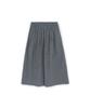Beulaunyadeu W Shirred Midi Skirt, Gray Check