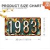High Definition Metal Tin Sign Vintage Year Number License Plate Style Rustic Retro Wall Art Decor for Home Bar Garage