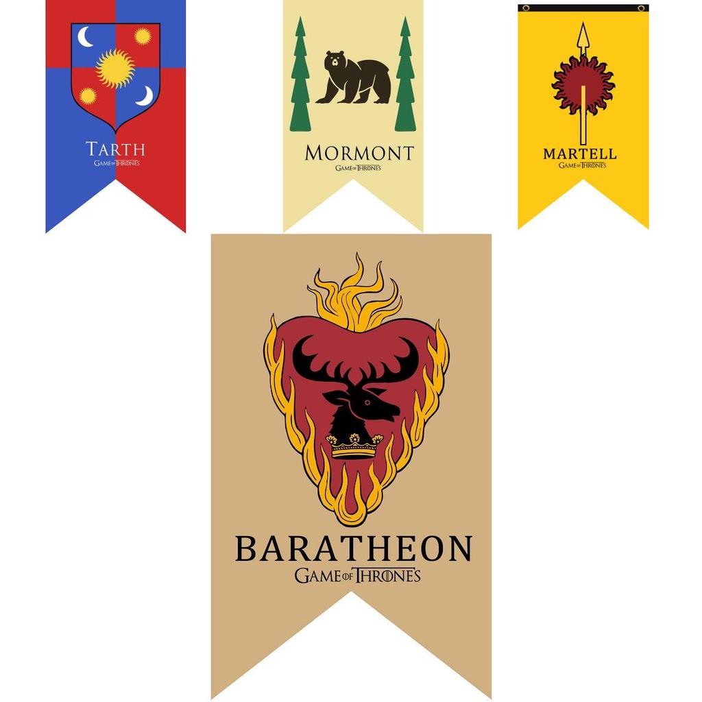 Bandeira Banner de Game of Thrones com Tecido de Poliéster para Decoração de Quarto Temático