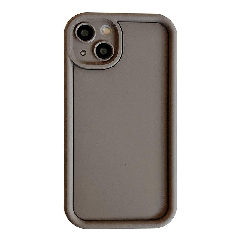 Simple solid color skin feel suitable for iphone16Promax Apple 15p mobile phone case 14 fine holes anti-drop 13 soft tpu