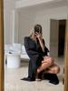 Pigiama con vestaglia in raso e pizzo senza schiena da donna europeo e americano – Elegante e sexy