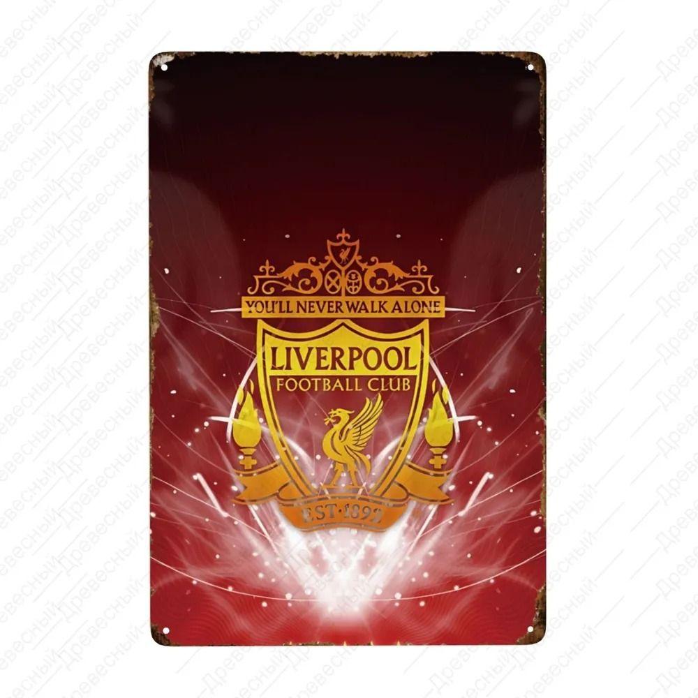 

Vintage Metal Sign Liverpool Cafe Bar Night Club Logo 20x30 cm