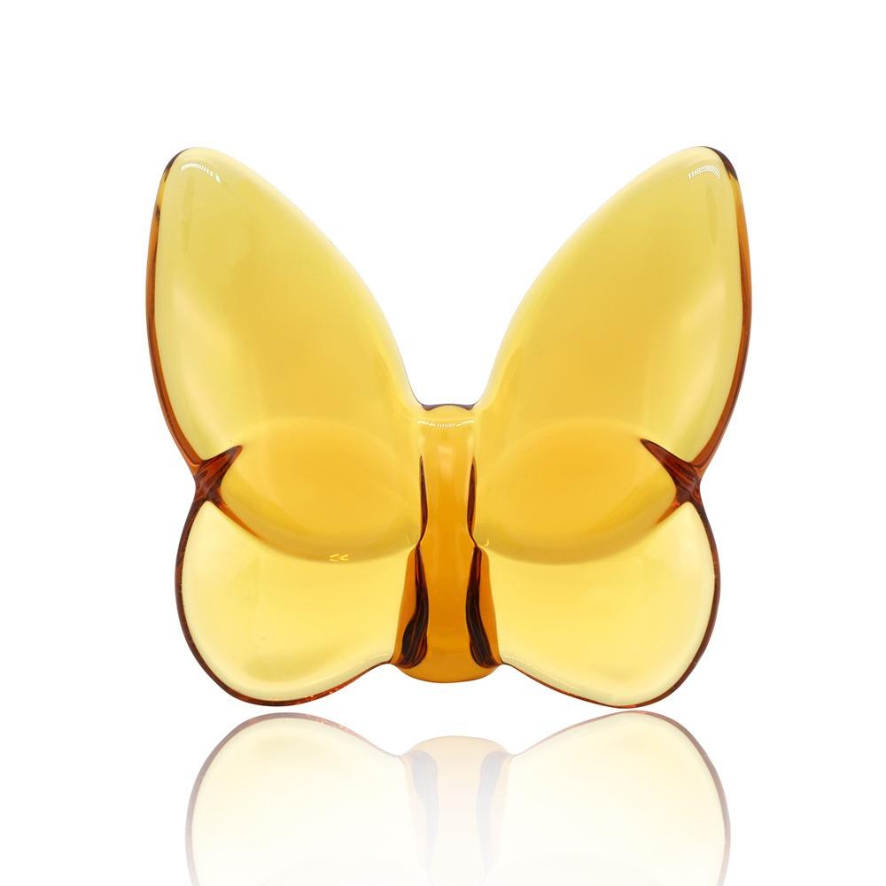 Glass Butterfly Figurine Mini Table Ornaments Elegant Desktop Decoration  Craft Collection