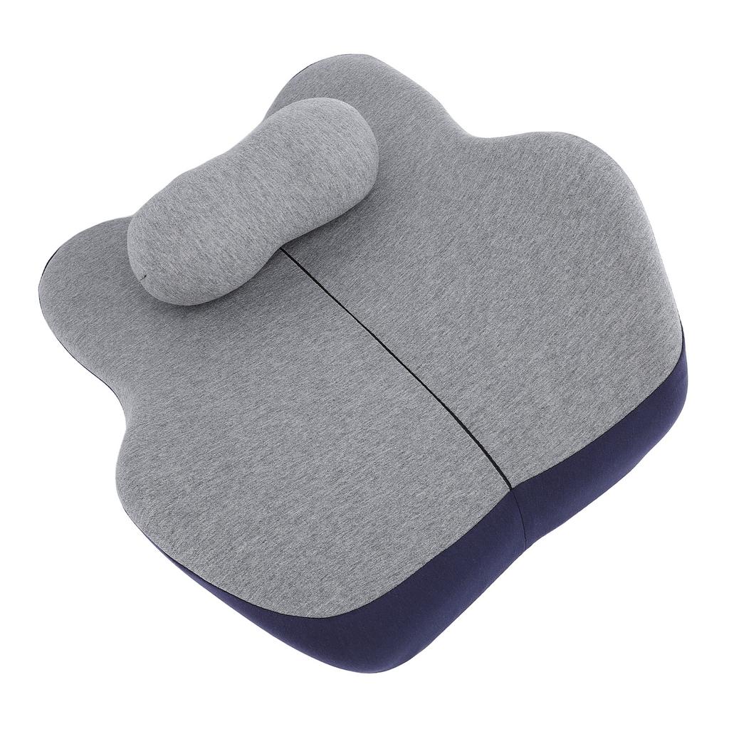 41x16x46cm Adjustable Lumbar Support Pillow Lower Back Waist Cushion for Office Chair Dark Blue