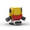 MOC square-headed minifigures compatible building blocks, Universal Hero Getter Robot No. 3 DIY assembly 3D figurine bricks