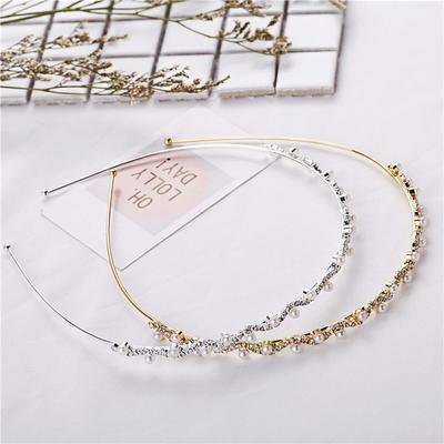 Accessories Ladies Women Wedding Party Crystal Rhinestone Haiband Hair Hoop Pearl Wave Headband