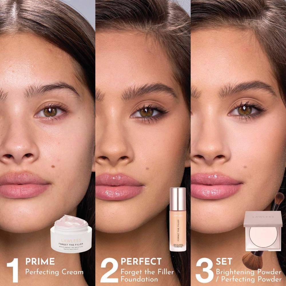 Lawless Forget The Filler Hautaufpolsternde Faltenmildernde Foundation 1 Unze 30 ml 1f Sehr Hell Mit Kühlen Neutralen Untertönen