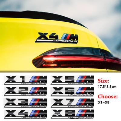 For X1M X2M X3M Glossy Black COMPETITION Underlined Emblem Badge Trunk X4M X5M X6M ABS X7M X8M Car Auto Tuning Accessories