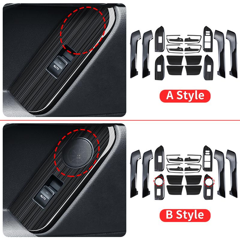 For Right Rudder Toyota Land Cruiser Prado 150 2010-2023 Door Handle Decorative Glass Switch Button LC150 Interior Accessories