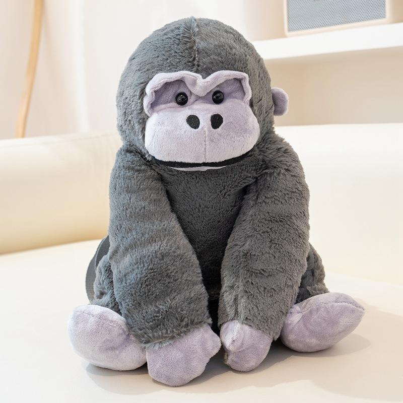 Cartoon Cute Black Orangutan Bag Plush Toy Doll Monkey Doll Girl Bag Backpack Messenger Bag