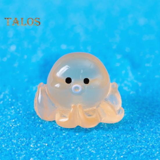 32 Stück Mini-Oktopus-Figuren, im Dunkeln leuchtend, Kunstharz, winzige Oktopus-Miniatur-Oktopus-Statuen für Feengärten, Aquarien, Heimwerkerarbeiten