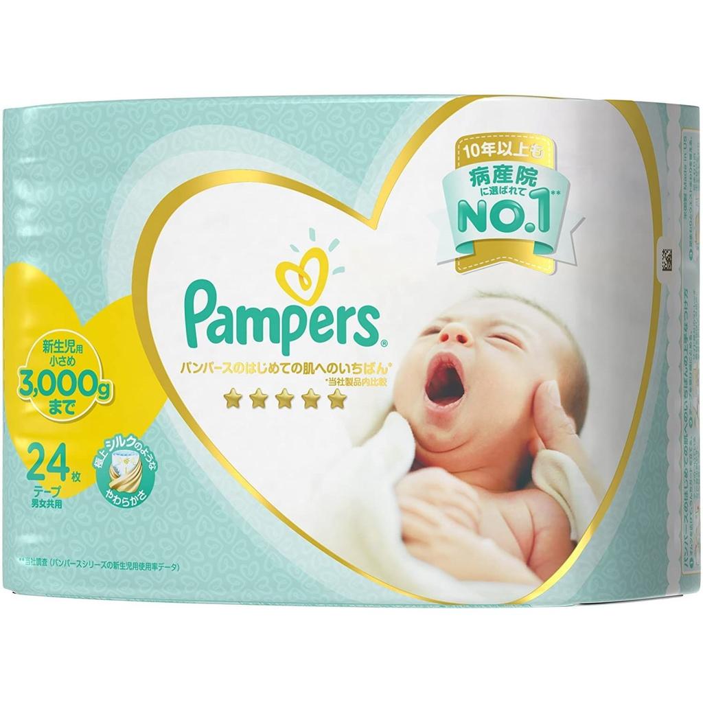 Pampers Diapers Tape First Touch Skin Newborn Small White (up 3000g) 24 pieces 6 packs