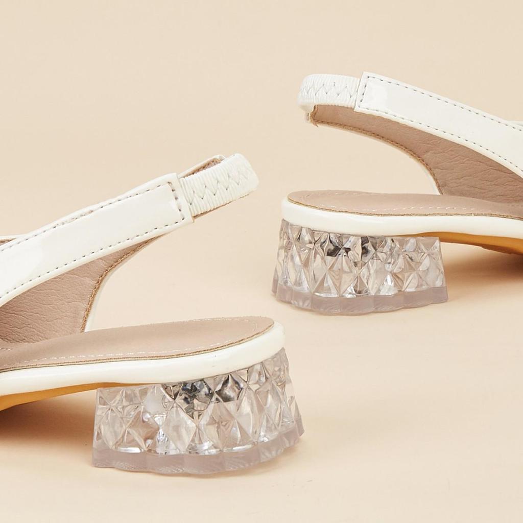 2025 Winter Lace Flower Crystal Heel Princess Shoes for Girls