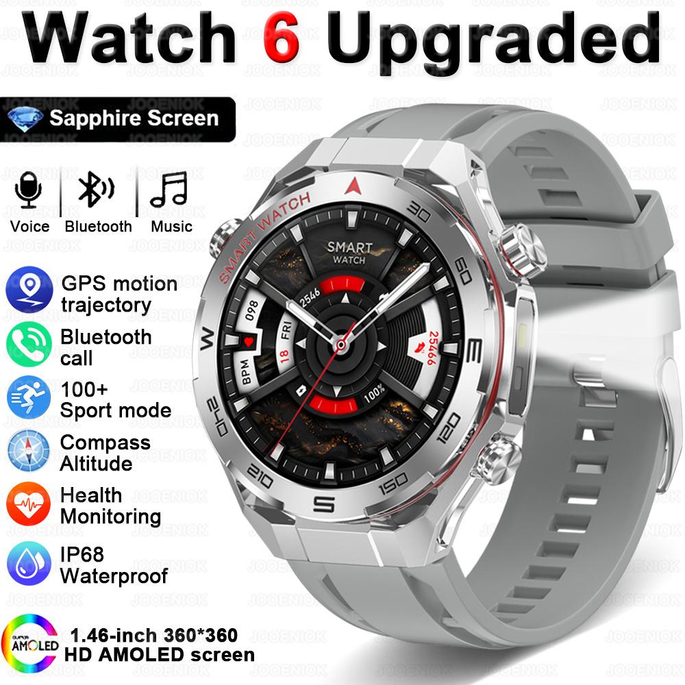 New Bluetooth Call Smart Watch Men Heart Rate Health Monitoring Altitude Air Pressure Detection LED Flashlight Smartwatch