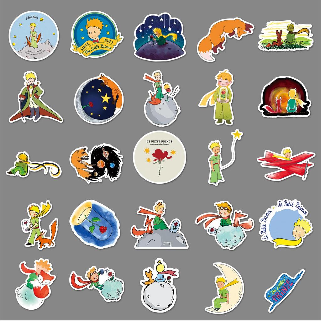 50 Little Prince Cartoon Stickers: Graffiti, Personality Decoration for Phone Cases and Suitcases
