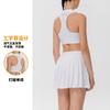 Womens Tennis Polo Set Detachable Padded Tank Top Pleated Skirt Sportswear