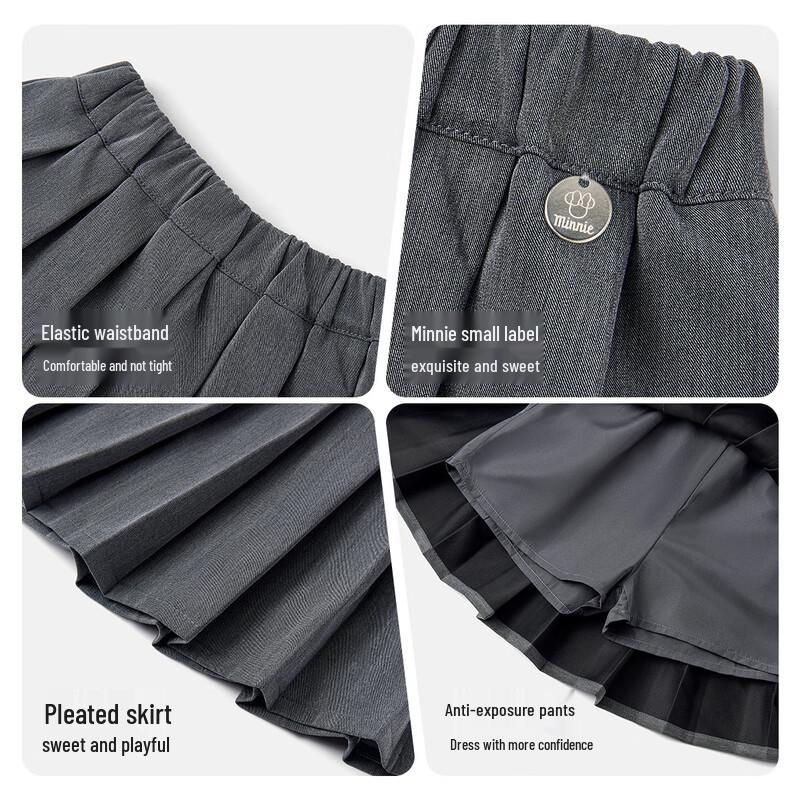 Disney Girls' Academy Style Pleated Short Skirt