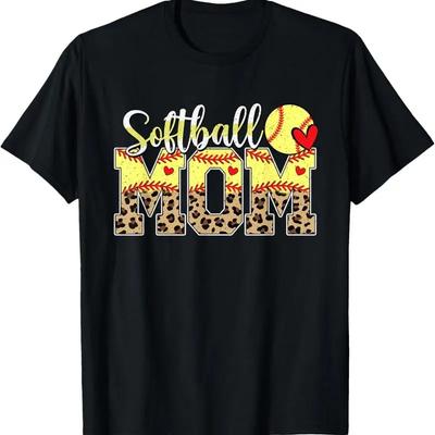 Softball Mama Mom Mother Mother'S Day Cheering Boy Sport T Shirt