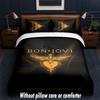 Set Biancheria da Letto Design Bon Jovi 1 Copripiumino + 2 Federe Morbido Traspirante Biancheria da Letto per la Casa