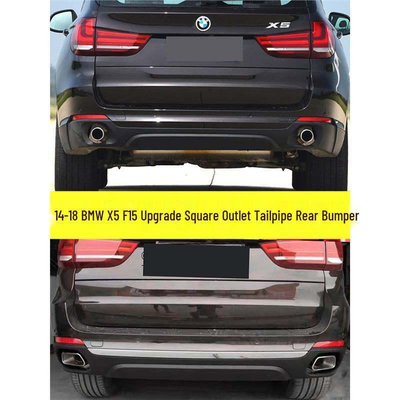 BMW X5 F15 (2014-2018) Tailpipe Upgrade: Round to Square Rear Bumper Exhaust Conversion Kit
