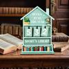 Book Counter Wooden Rustic Home Display Manual Read Tracker Reading Sign Bookshelf Decor for Shelf Desk Table Display Office